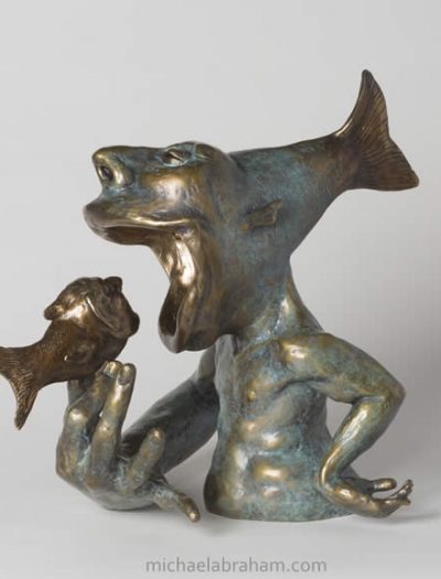 The Big Fish, Bronze, (Edition of 9), 16h x 15w x14d inches, 2013 a