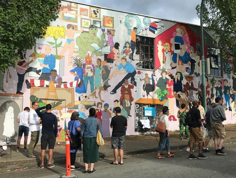 Vancouver Mural Fest 2018 Mount Pleasant - Phantoms in the Back Yard
