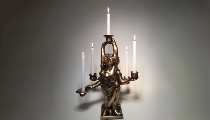 Michael Abraham Candelabrum Sculpture christmas