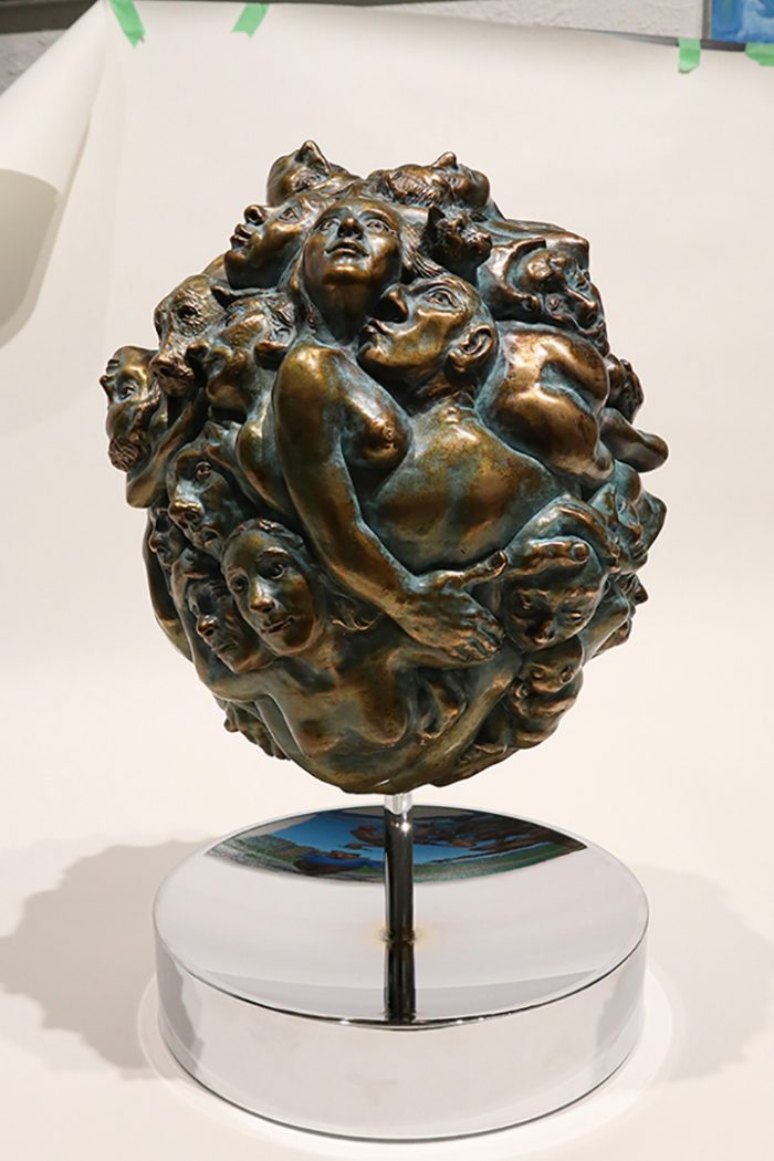 Michael Abraham Sculpture Wonder Ball Cluster Bronze IMG_2375 adjusted