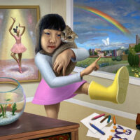 Avery's Cat. 24 x 30 inches, oil on linen, 2020. (private commission)