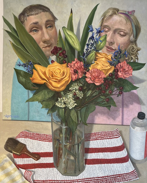 Bouquet with Painted Admirers 2024